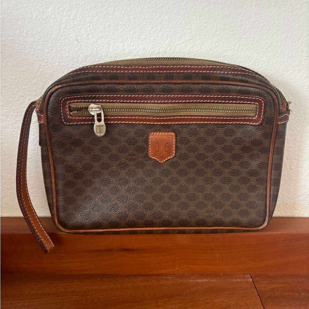 CELINE clutch with wristlet.